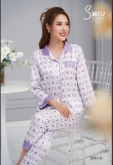 Bộ sunfly Lụa gấm  -QD tay lỡ -ST9110