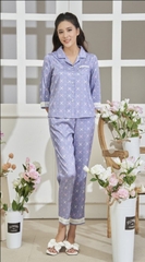 Bộ Sunfly Pyjamas lụa QD, tay lỡ ST9073