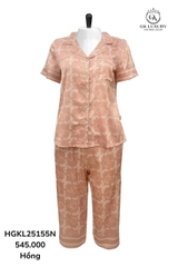 Bộ Lụa pizama QL tay cộc , GK25155