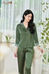 Bộ Lụa KAROLL  QD Áo Dài Tay Lụa Y NH22.071