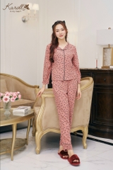 Bộ Karoll pizama thô hoa NH23.703