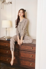 Bộ Karoll pizama thô hoa NH23.703