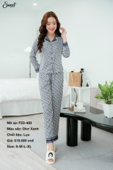 Bộ Sweet lụa DIOR, QD áo tay dài F23-408