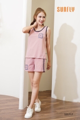 Bộ COTTON  Sunfly 3 lỗ quần soóc SS5717