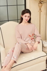 Bộ karoll thu đông, cotton,Thỏ - DK 02.23