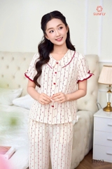 Bộ đũi vân mây Áo tay cộ QL  ST 9353
