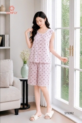 Bộ Sunfly đũi  nhăn xát nách QN - ST9392