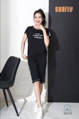 Bộ SUN FLY ,Cotton thể thao, quần ngố SS 5715