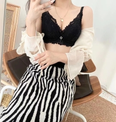 Áo đệm dầy ren 5cm 3567