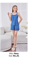 Bộ lụa  sun fly áo 2 dây quần đùi- ST9026