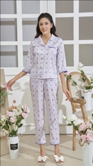 Bộ Sunfly Pyjamas lụa QD, tay lỡ ST9073