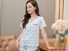 Bộ GK Lụa vânLV ,QD tay cộc -GK151