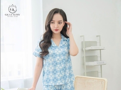 Bộ GK Lụa tim Qđùi, tay cộc -GK30