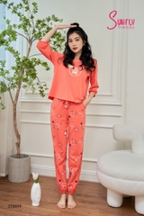 bộ sunfly cotton áo tay lỡ quần dài ST8899