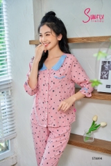 Bộ Sunfly Thô kate cổ sen,  QD tay lỡ St 8894