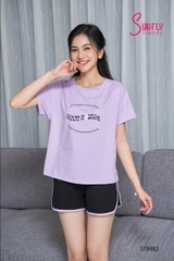 Bộ Sunfly cotton quần soóc áo cộc tay ST8982