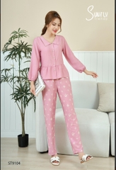 Bộ sunfly LINEN,QD tay lỡ -ST 9104