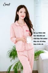 Bộ Sweet Thô kẻ tim F24-306