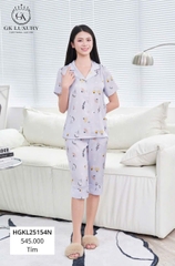 Bộ GK lụa cộc tay QN - GK25154