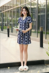 Bộ Sun Fly Lanh , quần soóc- ST9274