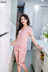 Bộ lụa sweet quần ngố áo cộc S23-601