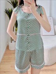 Bộ sweet lụa áo sát nách quần cộc S23-703