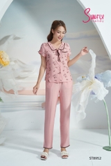 Bộ thô sunfly áo cộc quần dài ST8952