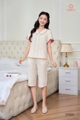 Bộ đũi vân mây Áo tay cộ QL  ST 9353