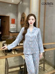 Bộ Gk lụa ô vuong ,QD, tay dài C08