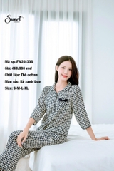 Bộ Sweet Thô kẻ tim F24-306