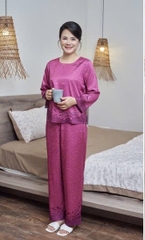 Bộ Sunfly lụa satin tay lỡ q.dài SP2197