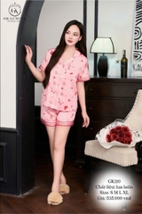 Bộ lụa CHANEL đùi pizama - GK 110