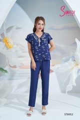 Bộ thô sunfly áo cộc quần dài ST8952