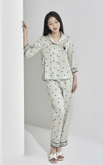 Bộ Sunfly pijama lụa satin ht tay lỡ q.dài ST9205