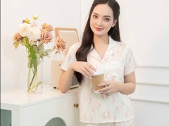 Bộ GK Lụa trăng sao, Qđùi ,tay cộc -GK 620