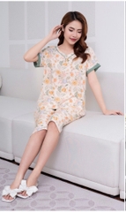 Bộ Sunfly lanh áo cộc quần ngố SP2109