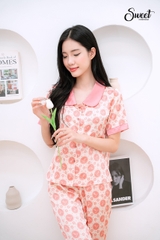 Bộ Swet lụa LV quần lửng,cộc tay S24-620