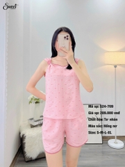 Bộ sweet tơ sát nách quần đùi S24-709