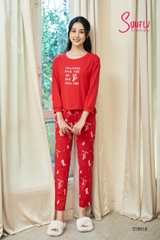 Bộ Sunfly  cotton quần dài áo tay lỡ ST8918