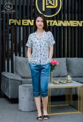 Bộ  Gk lụa phối visoo pizama QL gk16018