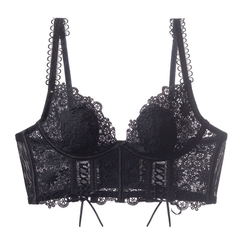 áo croptop đen đệm mỏng gọng vải 6811
