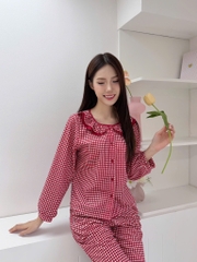 Bộ Sweet nhung tuyết cổ bèo - F25.428