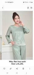 Bộ lụa vân gỗ tay lỡ - SP2234