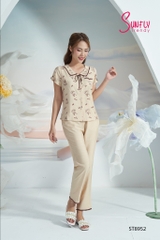 Bộ thô sunfly áo cộc quần dài ST8952.