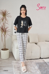 Bộ Sunfly  cotton kate áo tay lỡ quần dài ST8920