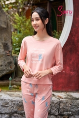 Bộ Sunfly  cotton quần dài áo tay lỡ ST8918