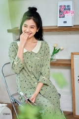 Bộ Sunfly Thô kate cổ sen,  QD tay lỡ St 8894