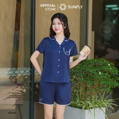 Bộ lụa pizama áo cộc QĐ - ST9287