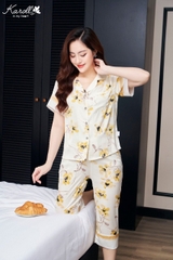 Bộ lụa karoll quần lửng áo cộc NH23.030