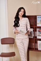 Bộ karoll pizama,Thu , Lụa LUXURY-  NH23.091